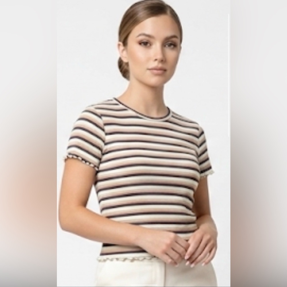 Hollister Striped Short Sleeve Top